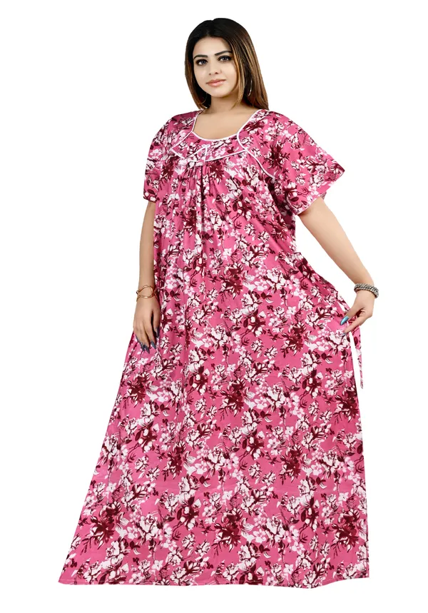 Women_Plus_Size_Pure_Cotton_Printed_Maxi_Nighty_|_5XL�10XL