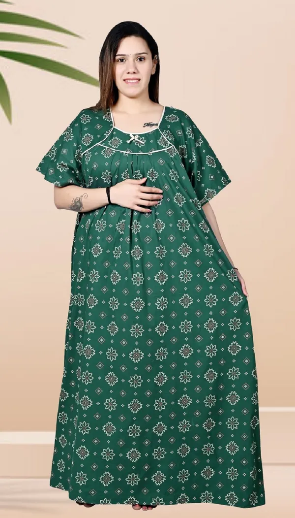 Sea_Green_Women_Nighty_cotton_Plus_size_Printed_maxi_5XL_to_10XL