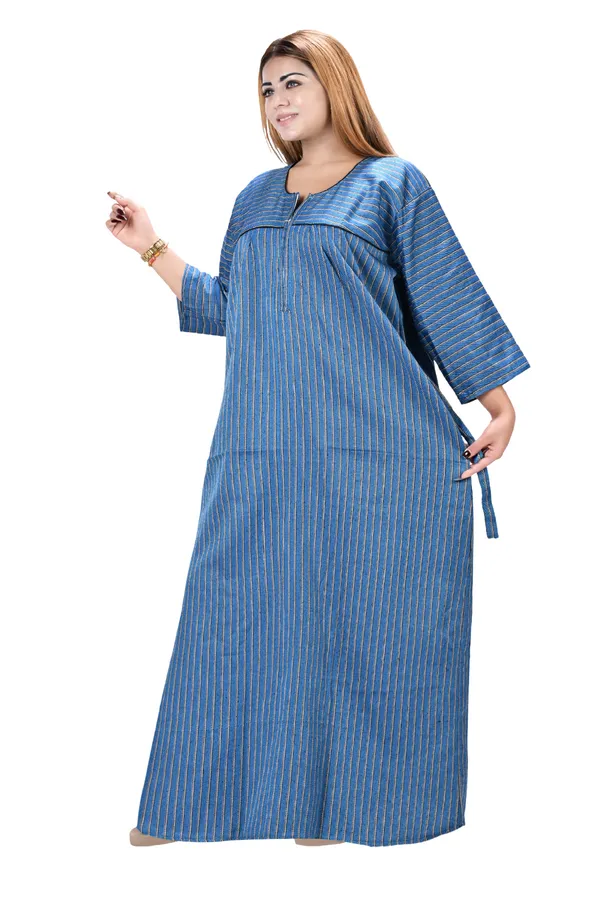 Women_Winter_Nighty_cotswool_Warm_Maxi_Front_Open_Zip_Style_Plus_Size_L_To_4XL