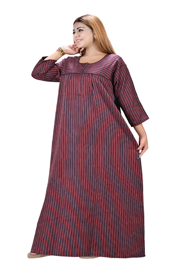 Women_Winter_Nighty_cotswool_Warm_Maxi_Front_Open_Zip_Style_Plus_Size_L_To_4XL
