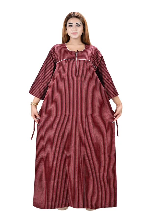 Women_Winter_Nighty_cotswool_Warm_Maxi_Front_Open_Zip_Style_Plus_Size_L_To_4XL