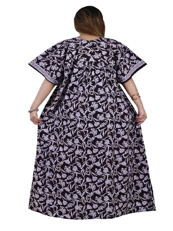 Women_Zip_Chain_Cotton_Nighty__Maxi_Plus_Size_7XL_To_10XL