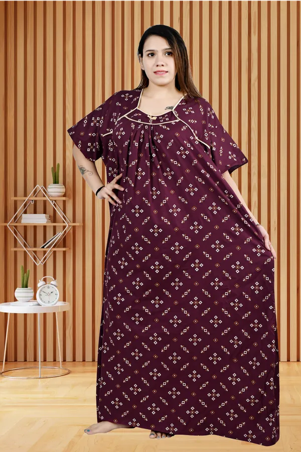 Purple_Women_Nighty_cotton_Maxi_Plus_size_Printed_maxi_5XL_to_10XL