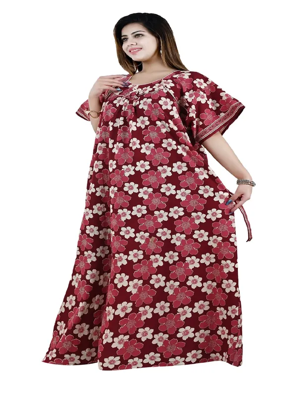 Women_Pure_Cotton_Nighty_Maxi_Plus_Size_Jumbo_7XL_To_10XL
