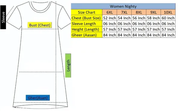 Women_Zip_Chain_Cotton_Nighty__Maxi_Plus_Size_7XL_To_10XL