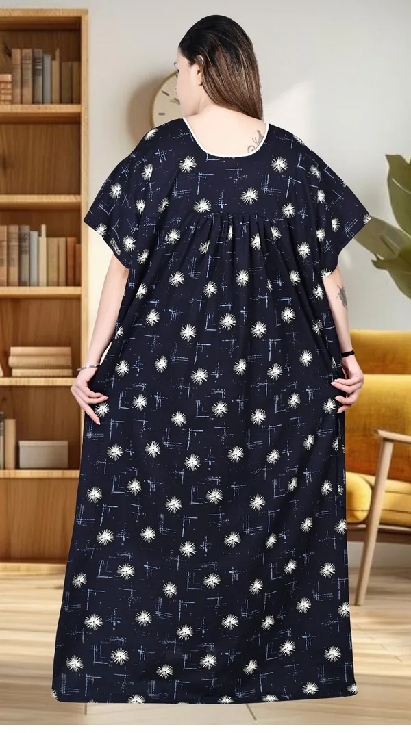 Blue_Plus_Size_Women_Nighty_cotton_Maxi_Summer_Printed_5XL_to_10XL
