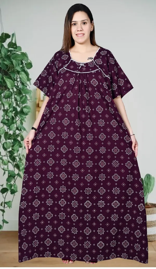 Purple_Women_Nighty_cotton_Plus_size_Printed_maxi_5XL_to_10XL