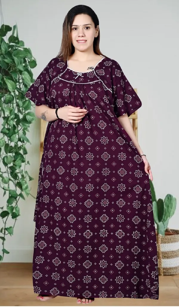 Purple_Women_Nighty_cotton_Plus_size_Printed_maxi_5XL_to_10XL