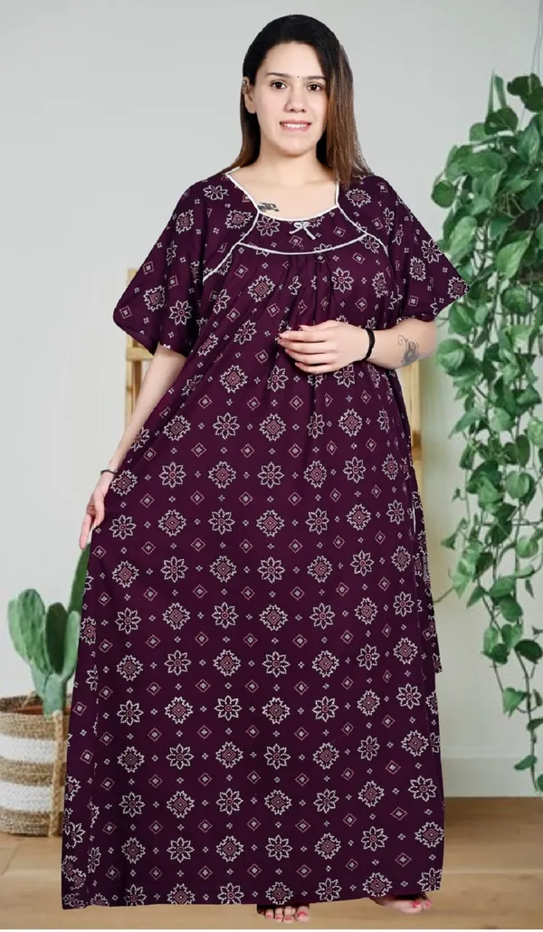 Purple_Women_Nighty_cotton_Plus_size_Printed_maxi_5XL_to_10XL
