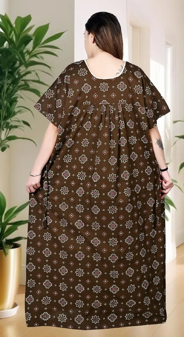 Brown_Women_Nighty_cotton_Plus_size_Printed_maxi_5XL_to_10XL