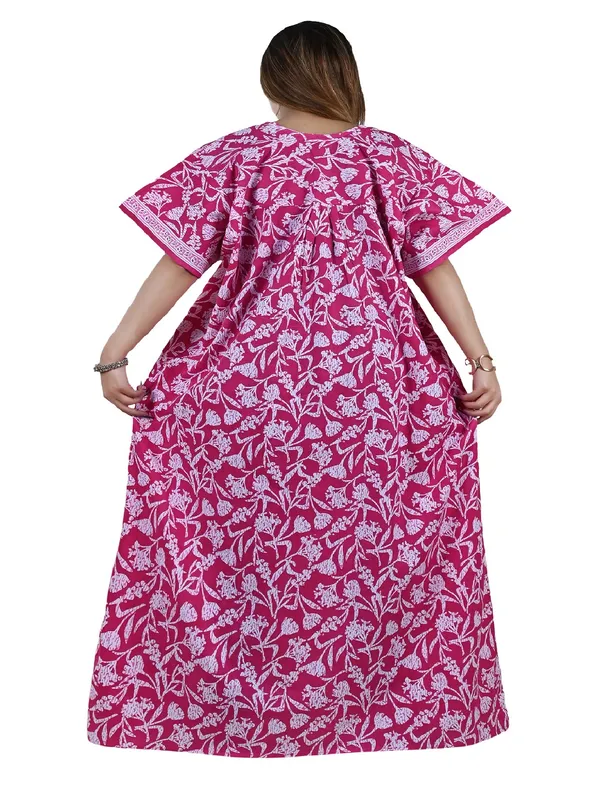 Women_Zip_Chain_Cotton_Nighty__Maxi_Plus_Size_7XL_To_10XL