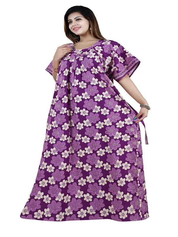 Women_Pure_Cotton_Nighty_Maxi_Plus_Size_Jumbo_7XL_To_10XL
