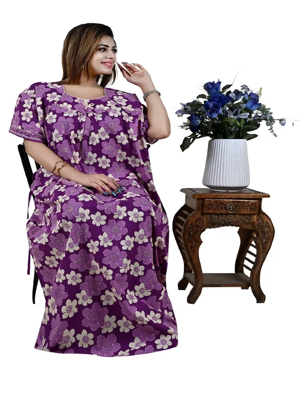 Women_Pure_Cotton_Nighty_Maxi_Plus_Size_Jumbo_7XL_To_10XL