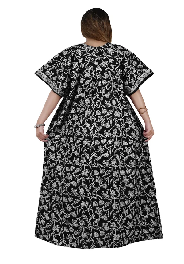 Women_Zip_Chain_Cotton_Nighty__Maxi_Plus_Size_7XL_To_10XL