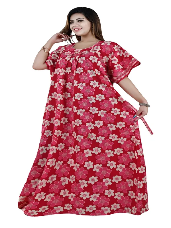 Women_Pure_Cotton_Nighty_Maxi_Plus_Size_Jumbo_7XL_To_10XL