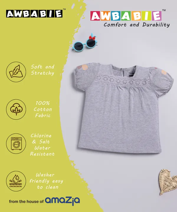 Grey_Solid_Regular_Casual_Top_For_Baby_Girls