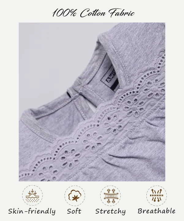 Grey_Solid_Regular_Casual_Top_For_Baby_Girls