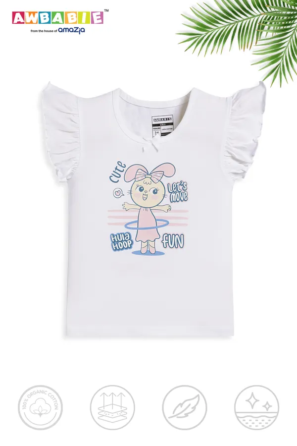 White_Soft_Cotton__Regular_T-_Shirts_And_White_Shorts_For_Girls_(Combo)