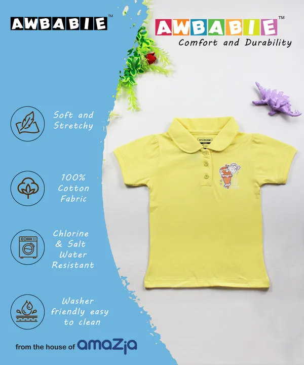 Awbabie_Toddler_Girls_Polo_T-Shirt_|_100%_Cotton_|_180_GSM_|_Soft_&_Breathable_|_Elastic_Armholes_|_Front_Button_Placket_|_Stylish_&_Comfortable