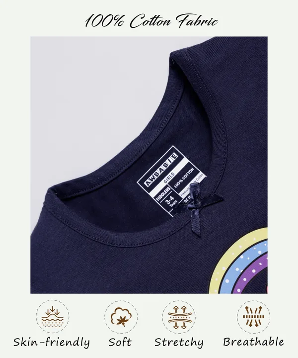 Blue_Soft_Cotton_Regular_Round_Neck_T-Shirt_For_Girls