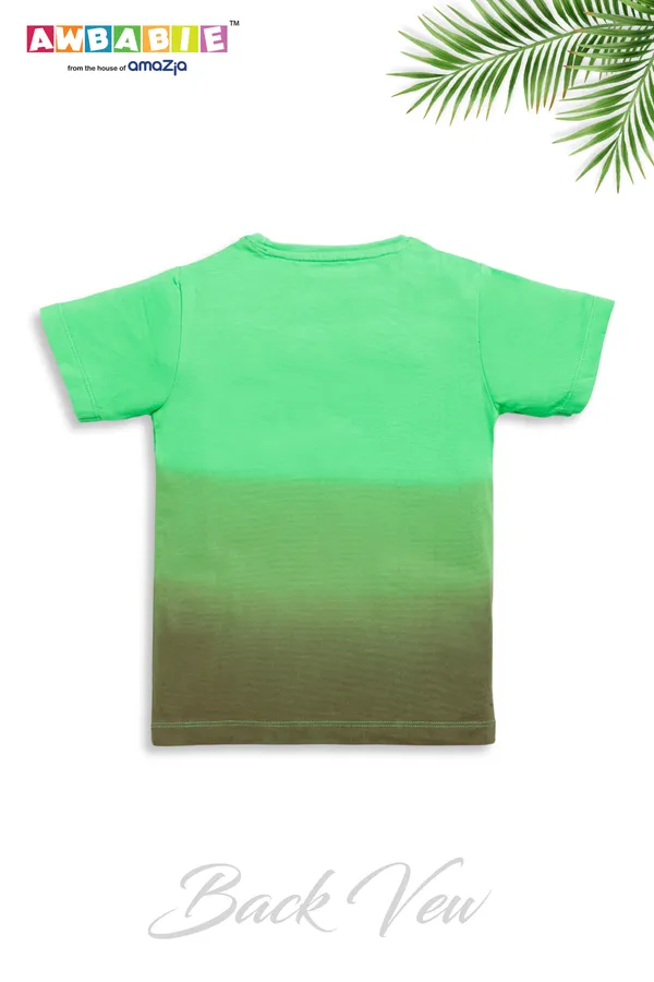 Green_Soft_Cotton_Regular_T-Shirt_And_Olive_Green_Shorts_For_Boy_(Combo)