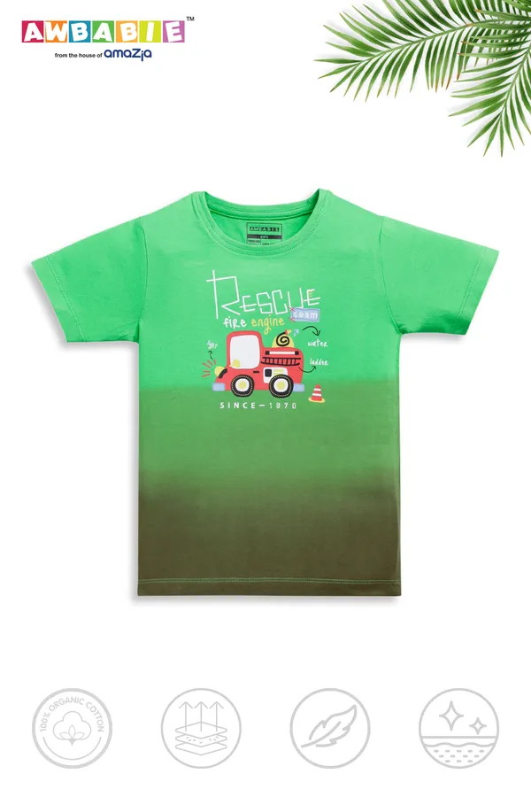 Green_Soft_Cotton_Regular_T-Shirt_And_Olive_Green_Shorts_For_Boy_(Combo)