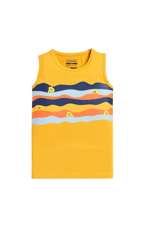 Yellow_Soft_Cotton_Casual_Round_Neck_Sleeveless_T-Shirt_For_Baby_Boys