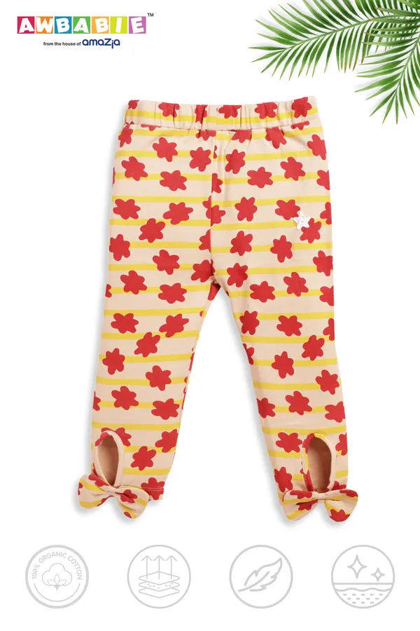 White_Soft_Cotton_Regular_Top_And_Multicolor_Legging_For_Girls_(Combo)