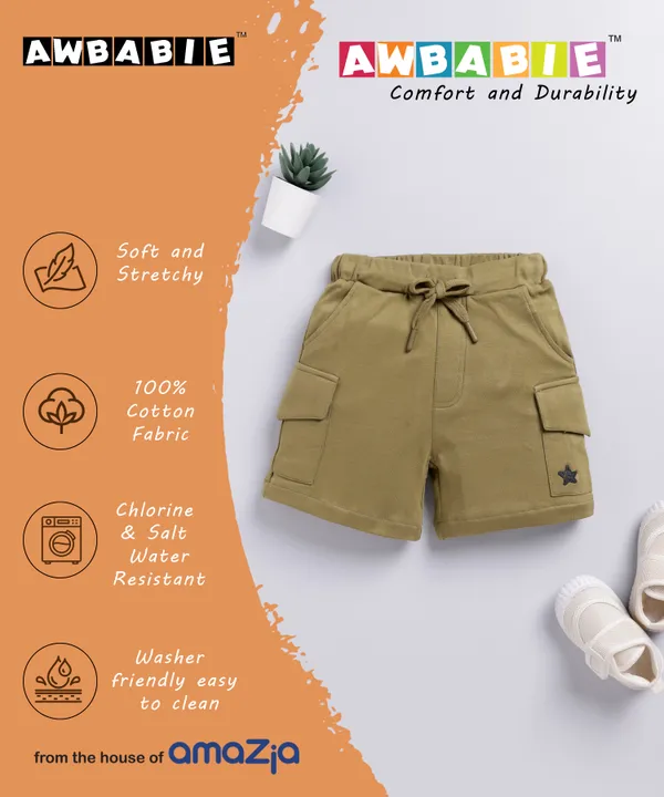 Green_Cotton_Shorts_For_Boys