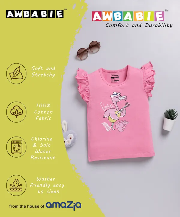 Pink_Soft_Cotton_Regular_Round_Neck_T-Shirt_For_Girls
