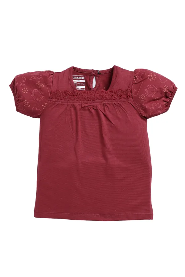 Red_Cotton_Top_For_Girl'S
