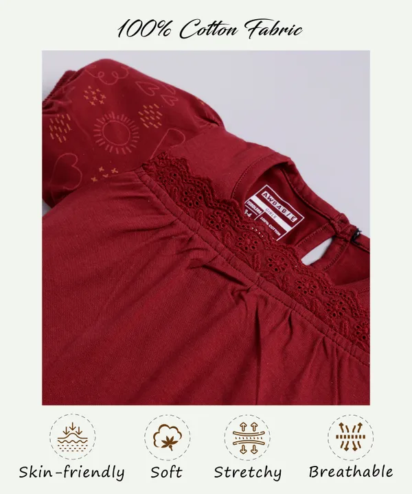 Red_Cotton_Top_For_Girl'S