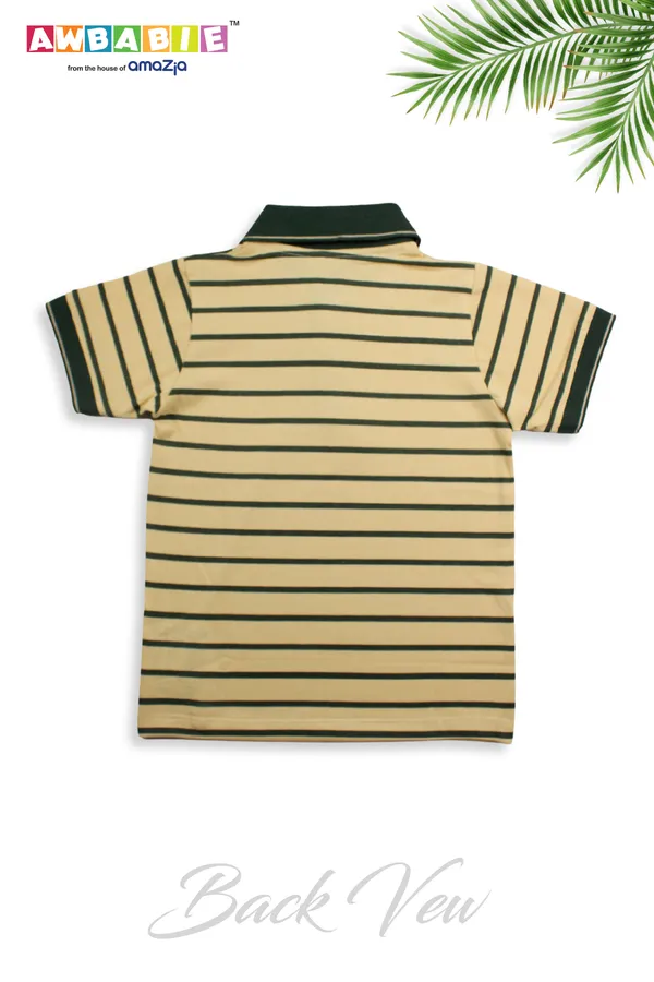 Line_Printed_Soft_Cotton_Regular_T-Shirt_And_Red_Shorts_For_Boys_(Combo)