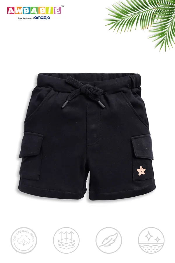Pink_Soft_Cotton_Regular_T-Shirt_And_Black_Shorts_For_Boy_(Combo)