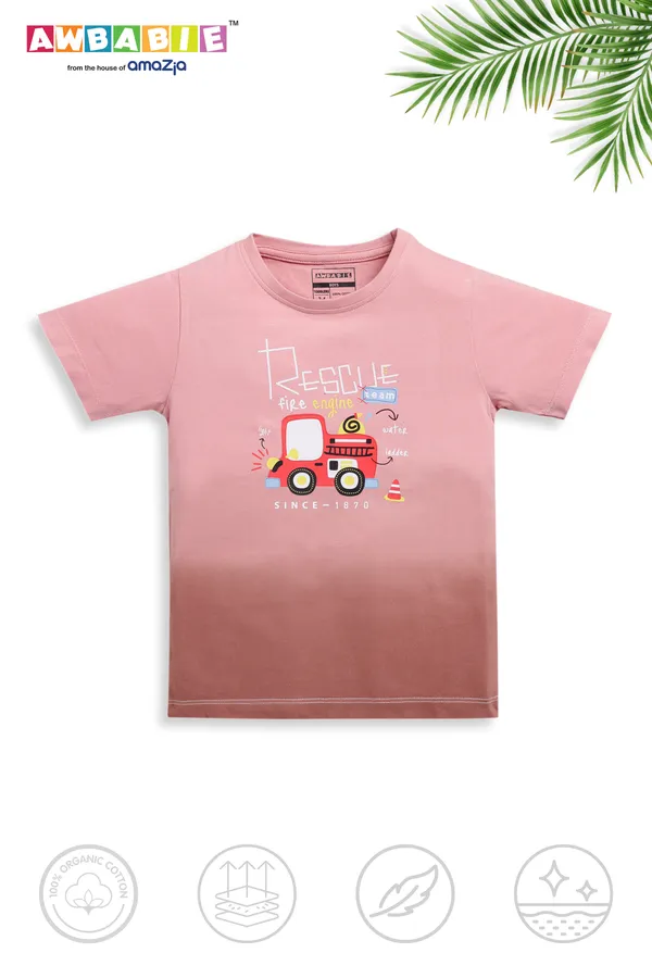 Pink_Soft_Cotton_Regular_T-Shirt_And_Black_Shorts_For_Boy_(Combo)