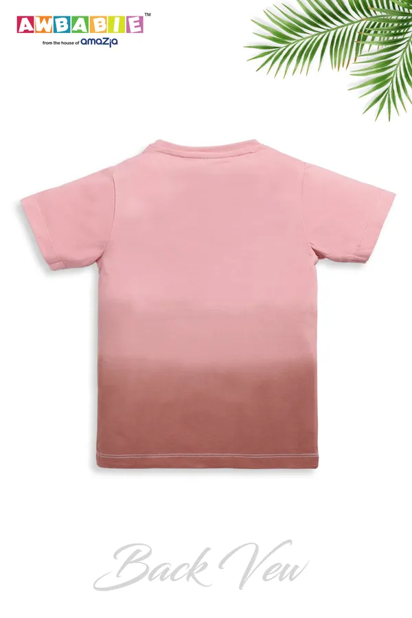 Pink_Soft_Cotton_Regular_T-Shirt_And_Black_Shorts_For_Boy_(Combo)