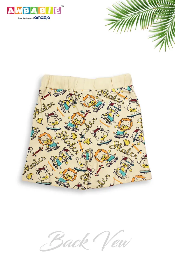 CREAM_COLOR_100%_COTTON_SHORTS_FOR_INFANT_BOYS
