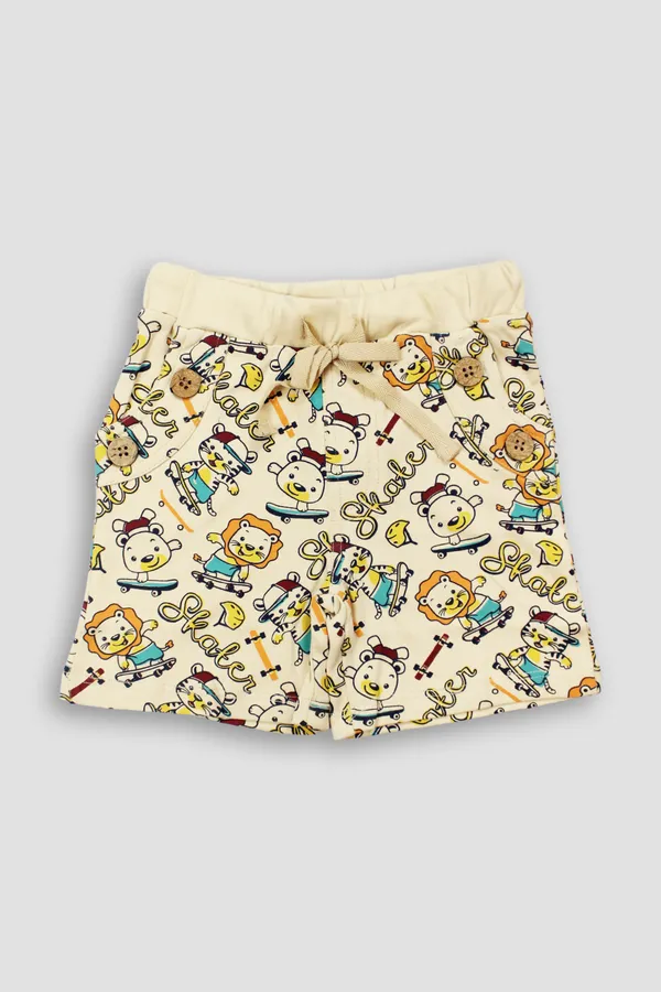 CREAM_COLOR_100%_COTTON_SHORTS_FOR_INFANT_BOYS
