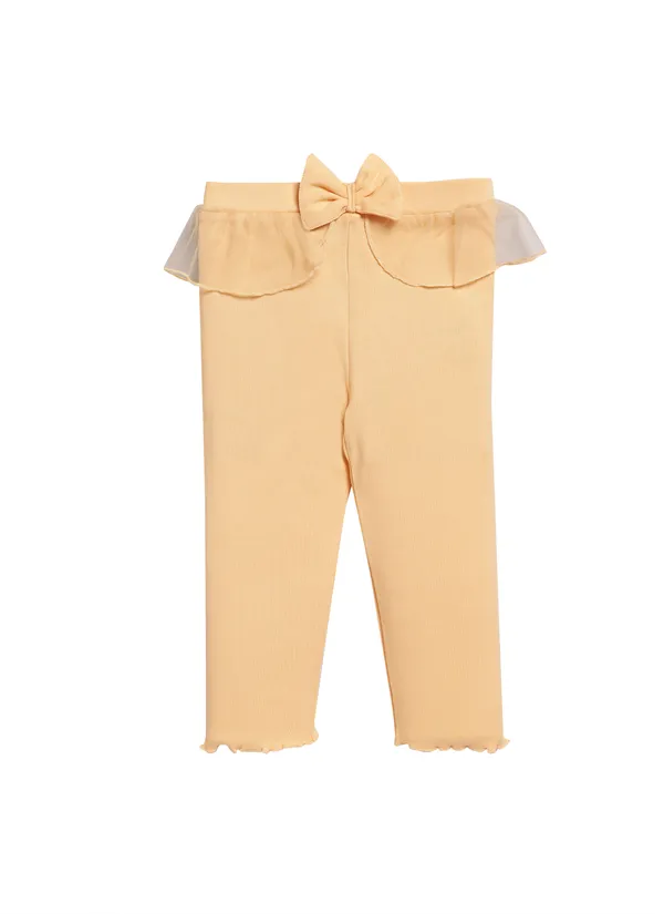 Yellow_Soft_Cotton_Regular_Casual_Leggings_For_Baby_Girls