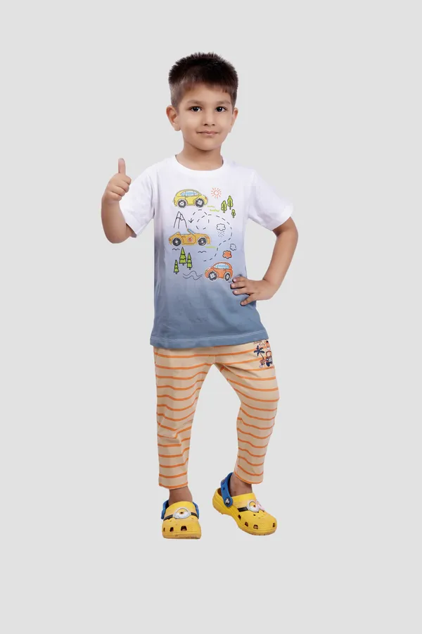 White_Soft_Cotton_Regular_T-Shirt_And_Pant_For_Boy_(Combo)
