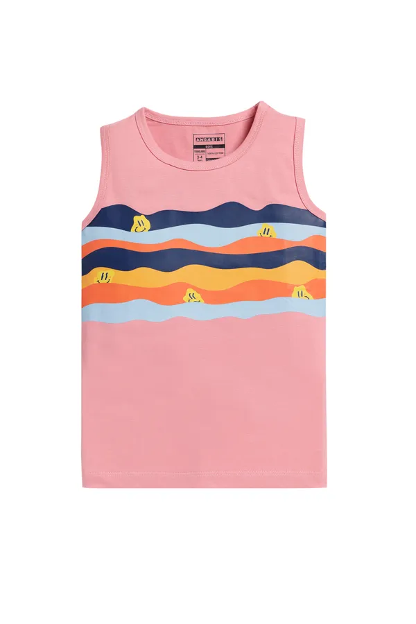 Pink_Soft_Cotton_Casual_Round_Neck_Sleeveless_T-Shirt_For_Baby_Boys