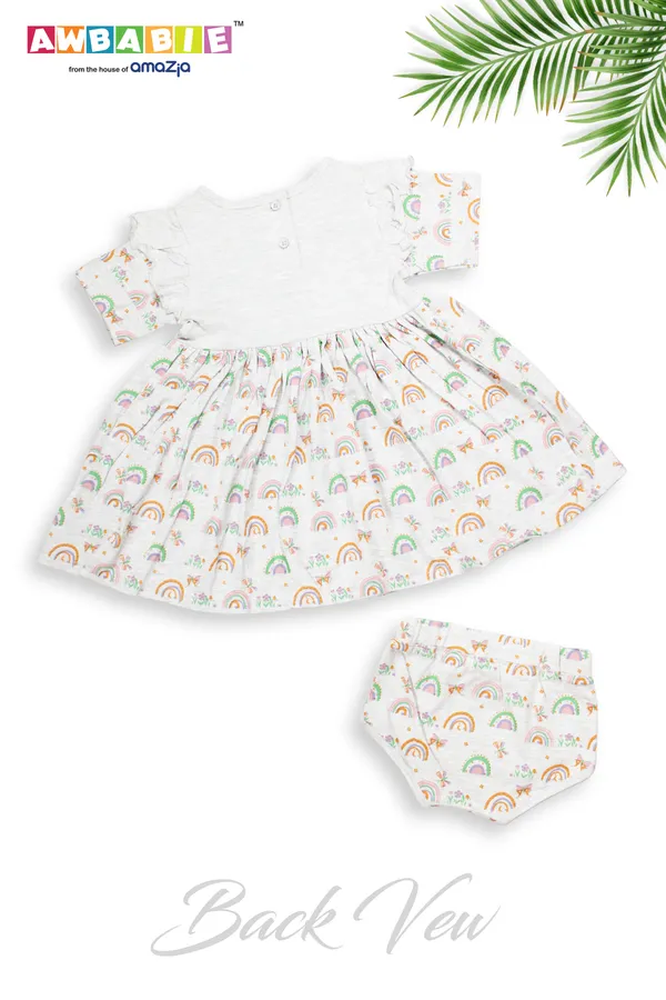 GREY_COLOR_100%_COTTON_DRESS_FOR_INFANT_GIRLS