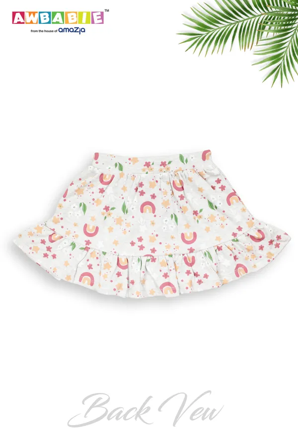 Gray_Soft_Cotton_Regular__Casual_Skirt_Baby_Girls