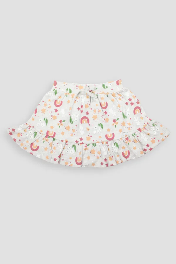 Gray_Soft_Cotton_Regular__Casual_Skirt_Baby_Girls
