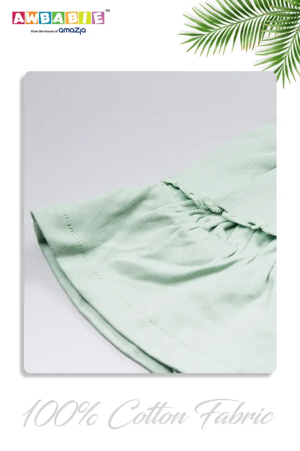 Green_Soft_Cotton_Regular_Shorts_For_Girls