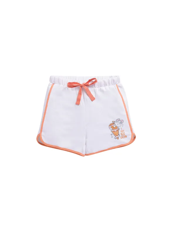 White_Soft_Cotton_Printed_Regular_Shorts_For_Girls