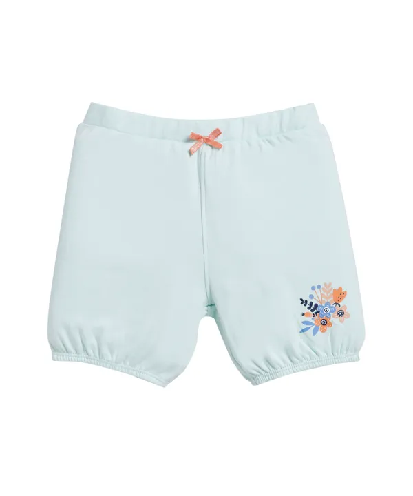 Light_Green_Shorts_Flowers_Knits_For_Girls