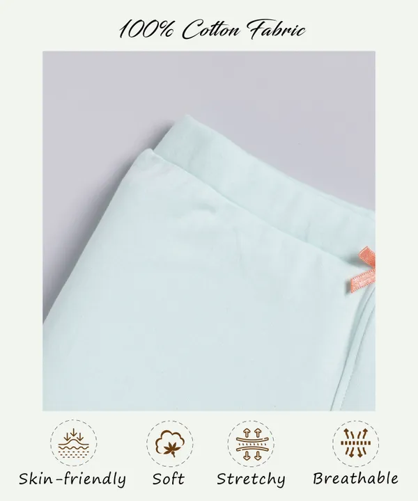 Light_Green_Shorts_Flowers_Knits_For_Girls