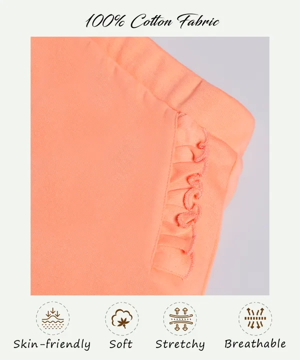 Orange_Soft_Cotton_Regular__Casual_Skort_Baby_Girls