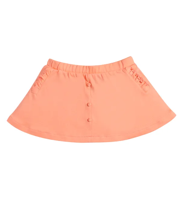 Orange_Soft_Cotton_Regular__Casual_Skort_Baby_Girls